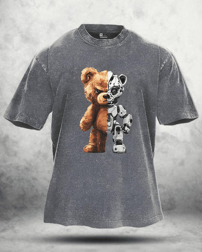 KOSZULKA ROBOT BEAR WASHED - Ironfit PL