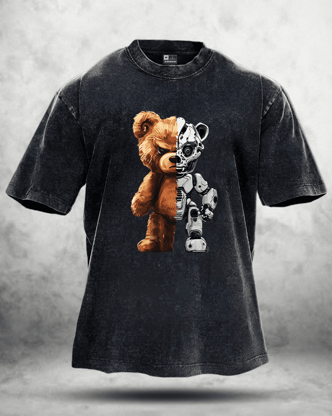 KOSZULKA ROBOT BEAR WASHED - Ironfit PL