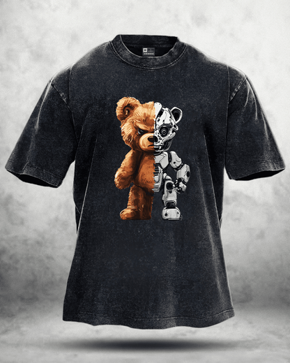 KOSZULKA ROBOT BEAR WASHED - Ironfit PL