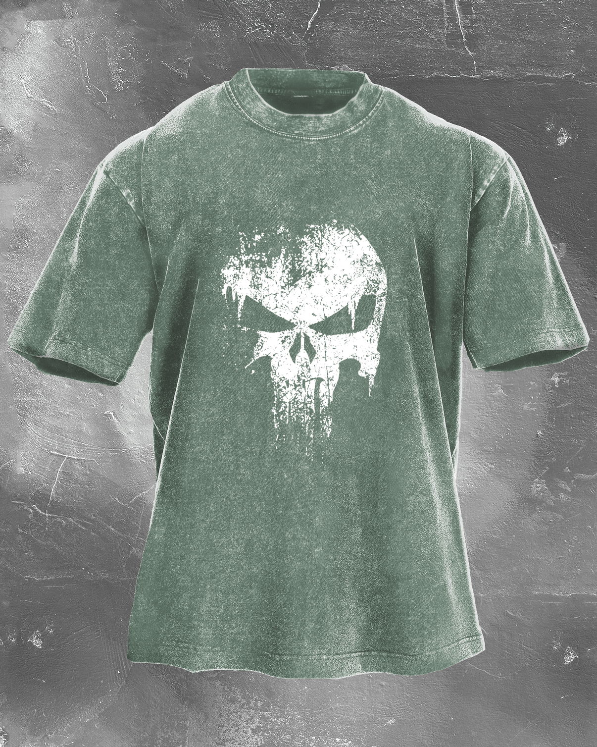 KOSZULKA SKULL WASHED - Ironfit PL
