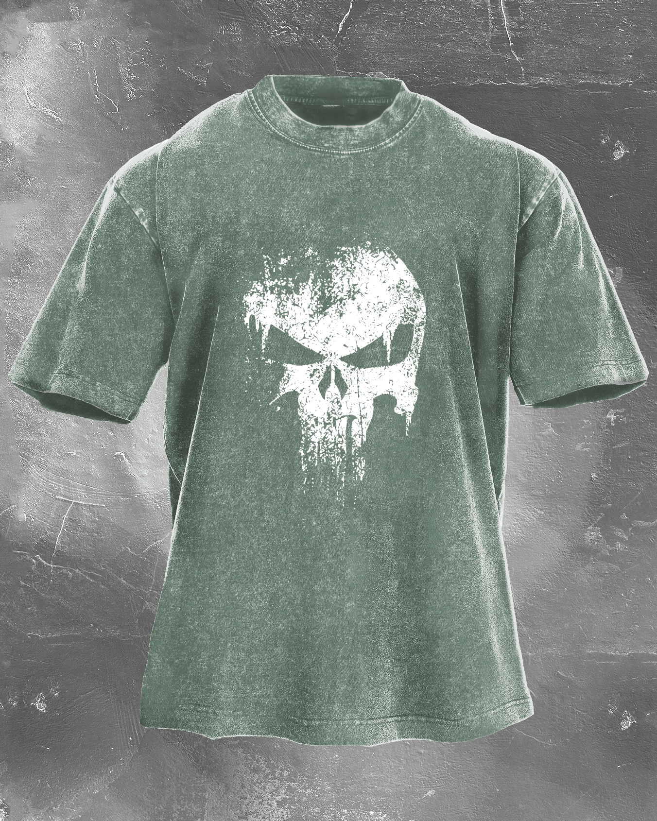 KOSZULKA SKULL WASHED - Ironfit PL