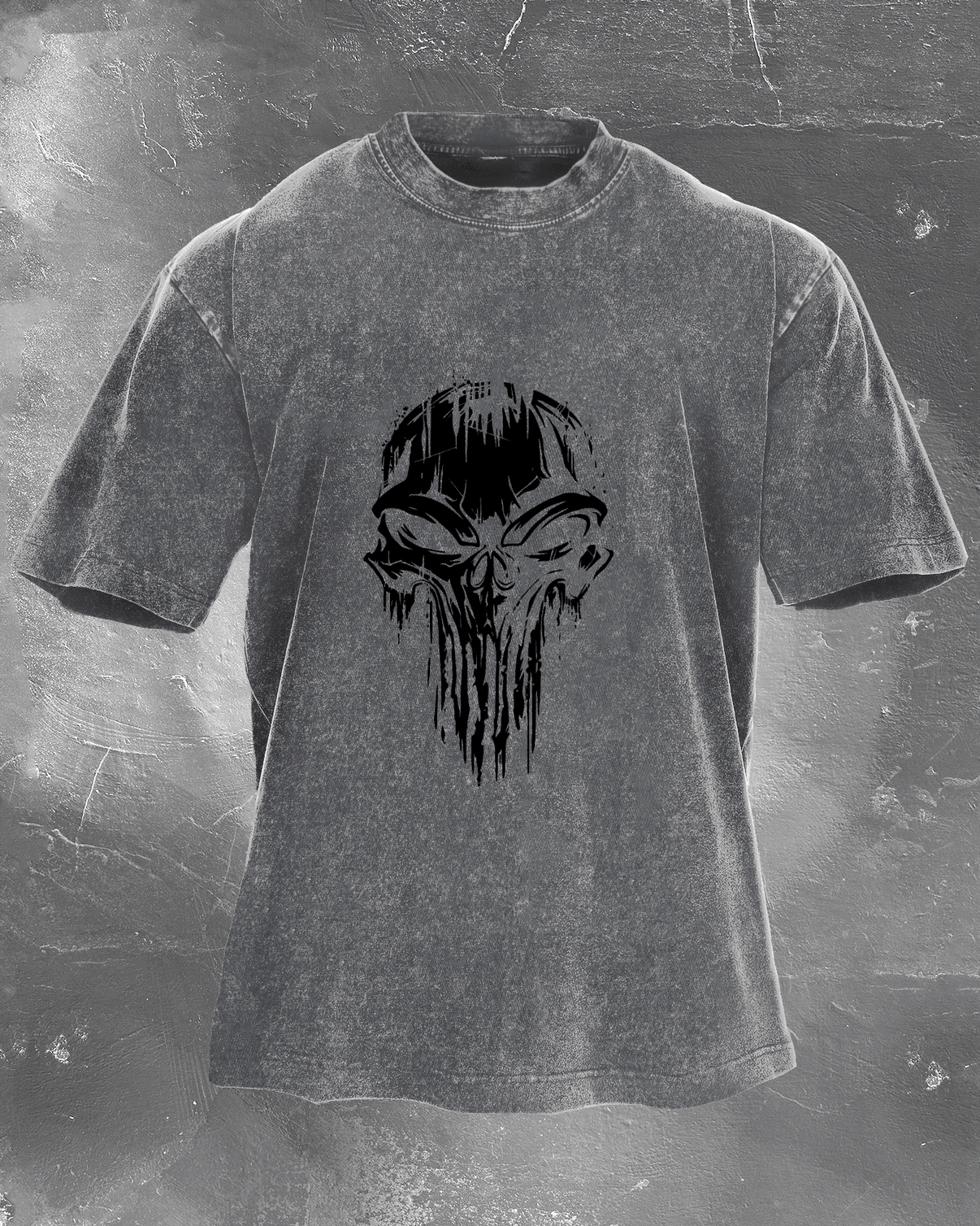 KOSZULKA SKULL WASHED - Ironfit PL