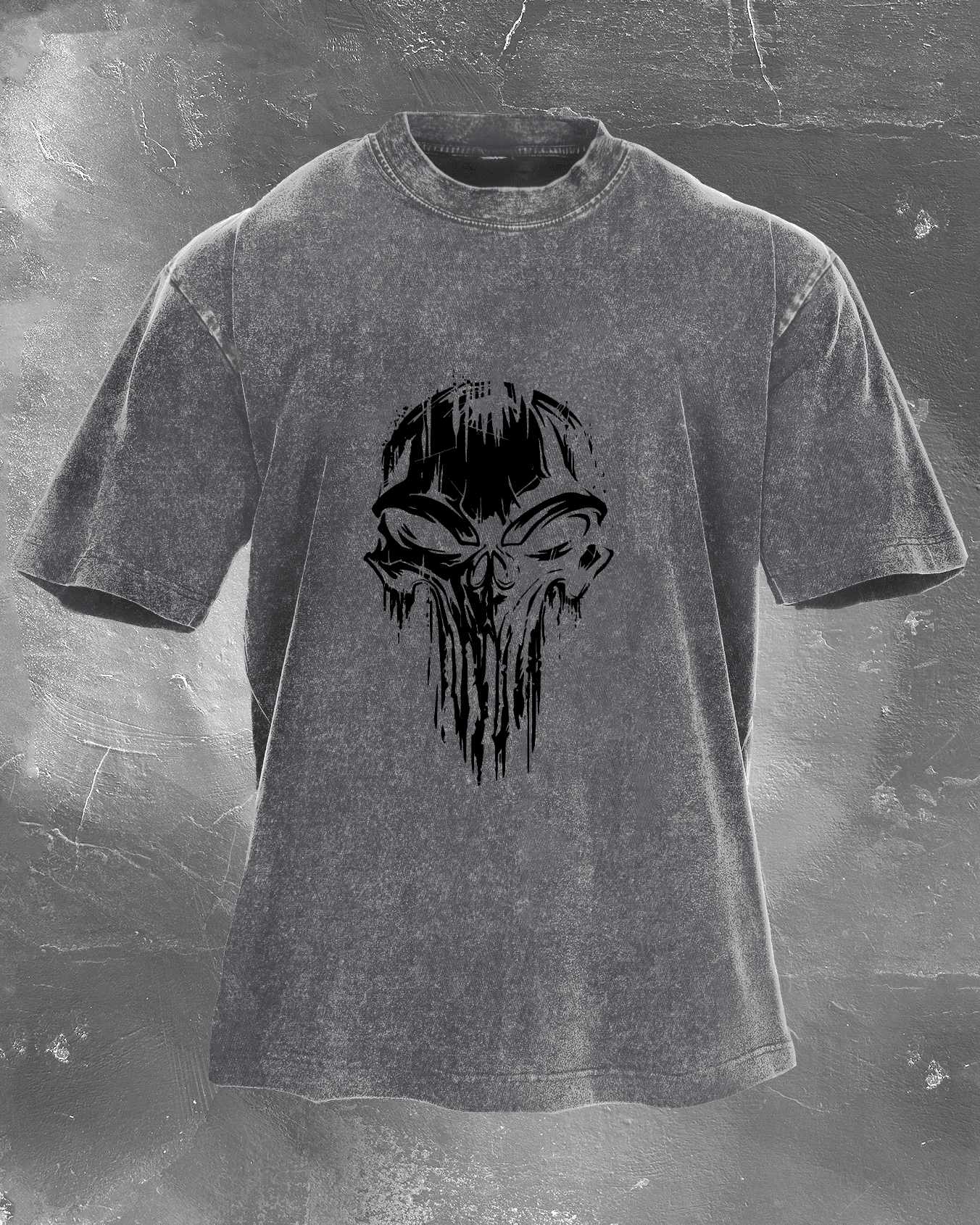 KOSZULKA SKULL WASHED - Ironfit PL