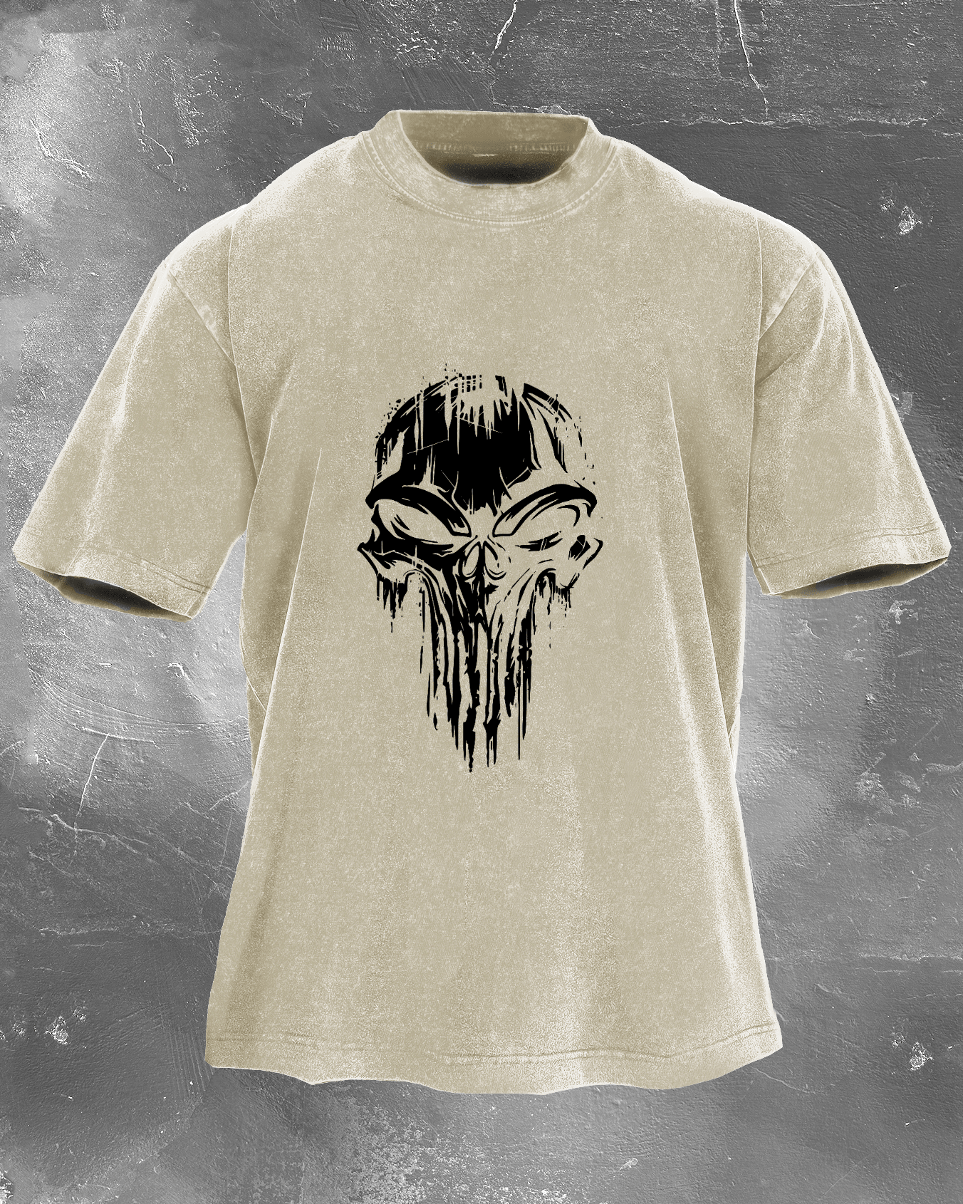 KOSZULKA SKULL WASHED - Ironfit PL