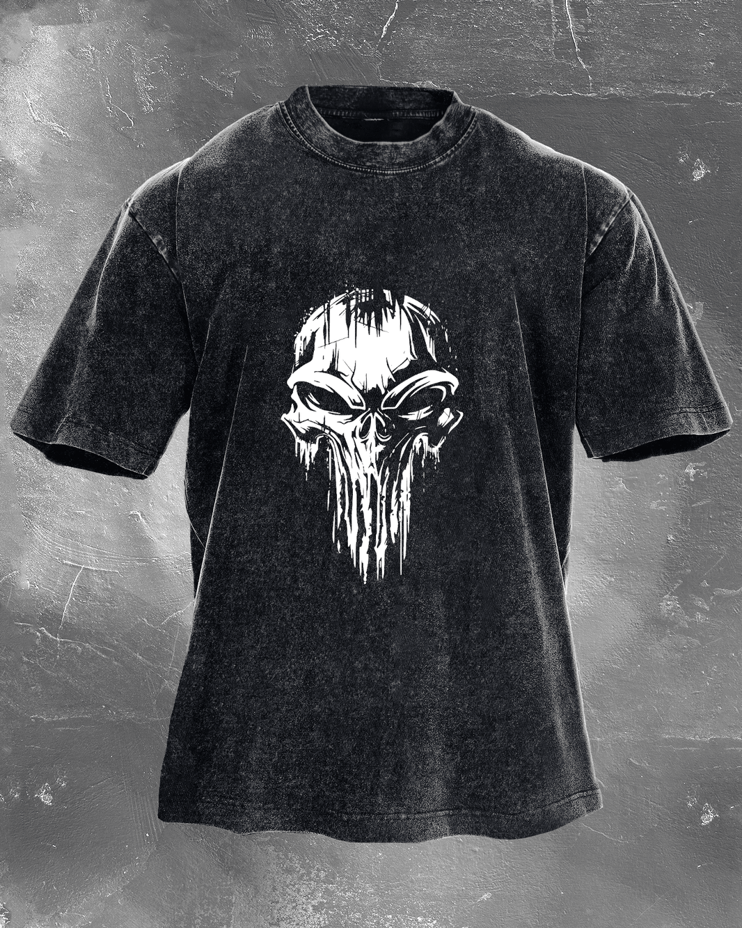 KOSZULKA SKULL WASHED - Ironfit PL