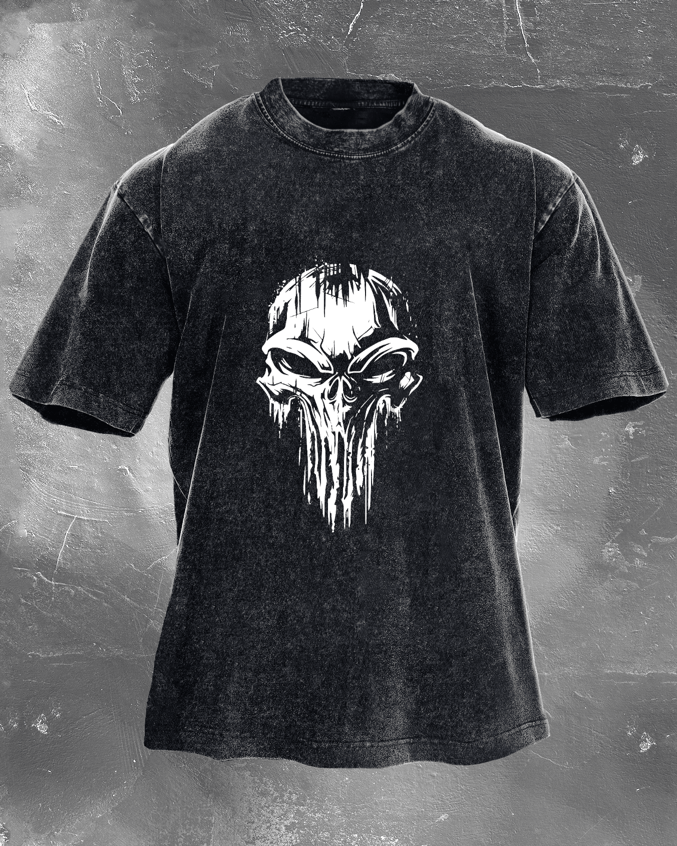 KOSZULKA SKULL WASHED - Ironfit PL