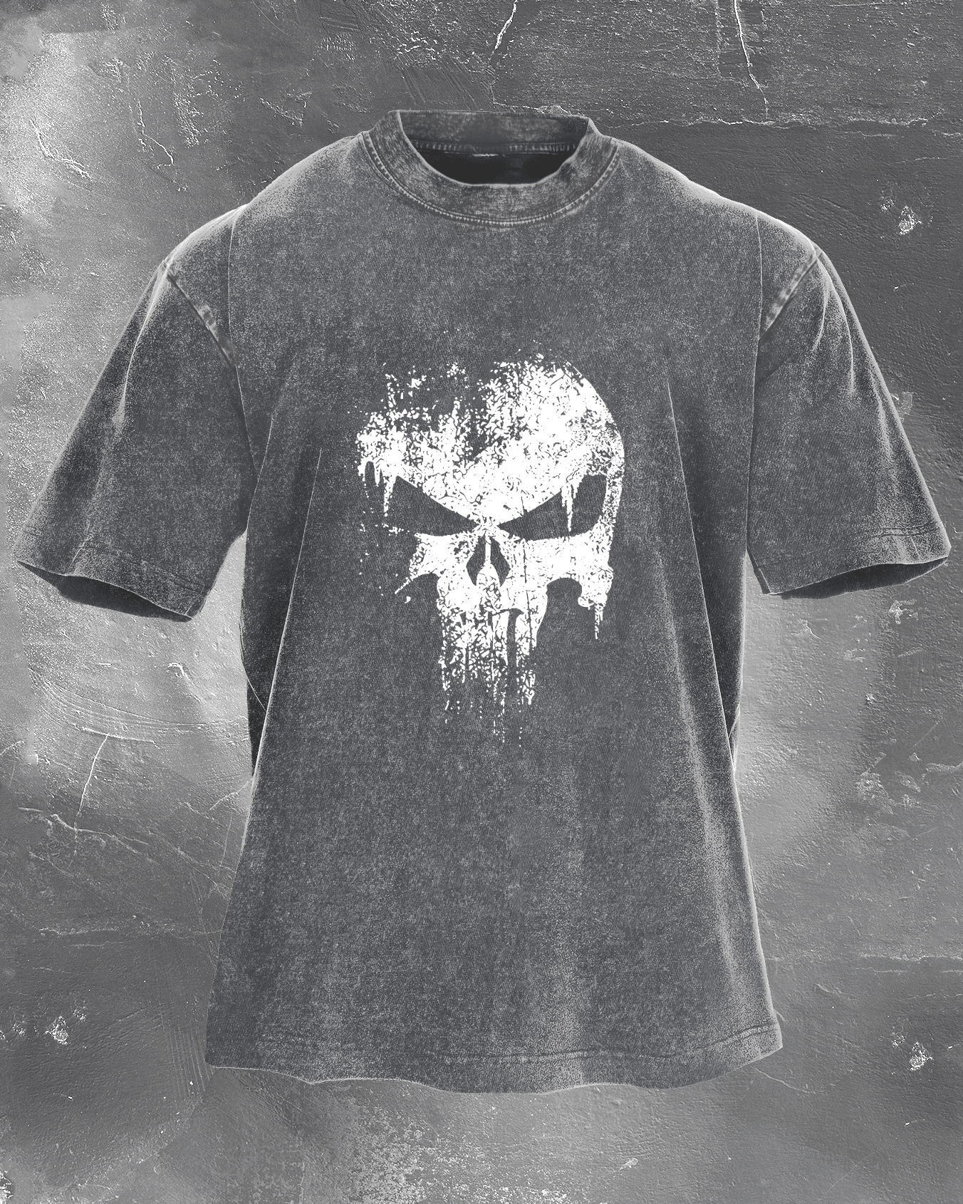 KOSZULKA SKULL WASHED - Ironfit PL