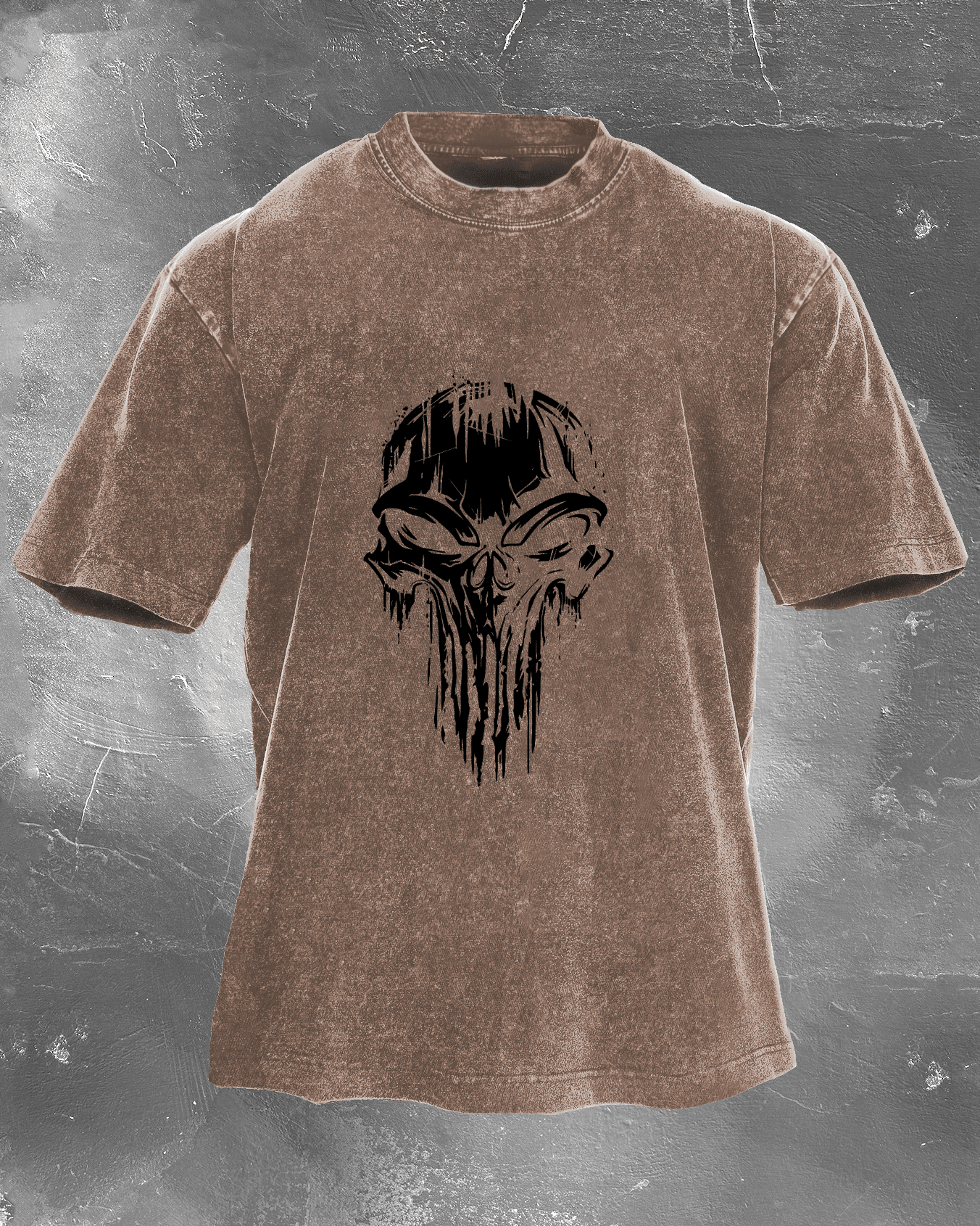 KOSZULKA SKULL WASHED - Ironfit PL