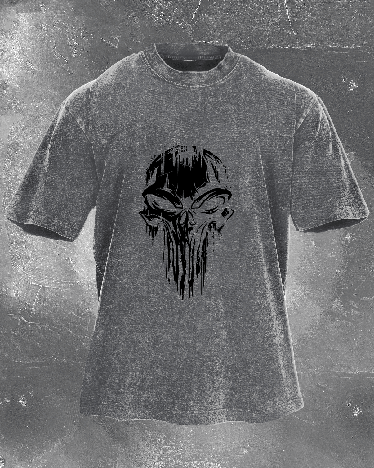 KOSZULKA SKULL WASHED - Ironfit PL