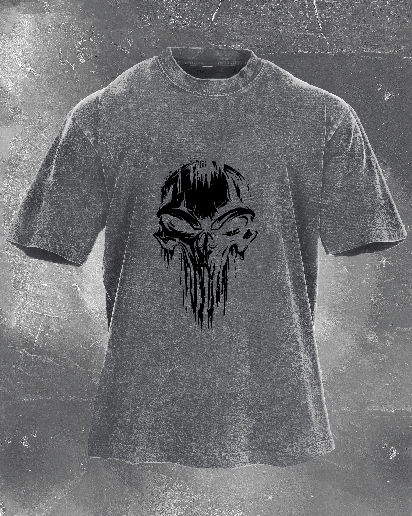 KOSZULKA SKULL WASHED - Ironfit PL