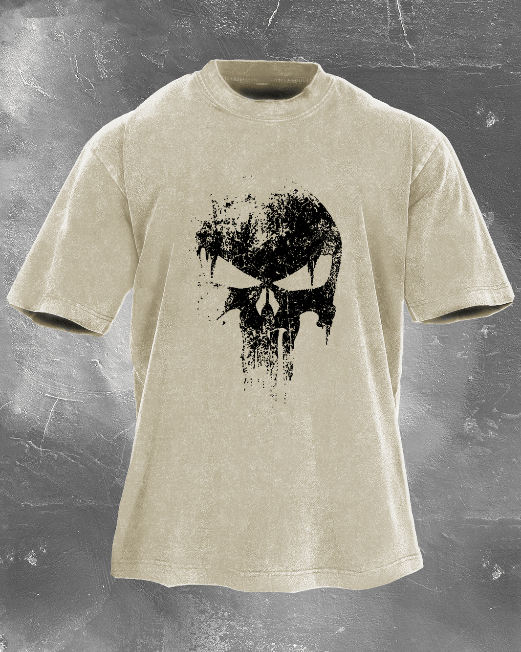 KOSZULKA SKULL WASHED - Ironfit PL