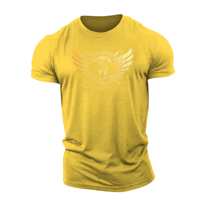Koszulka Spartan Forged Chest Emblem Gold - Gym - Ironfit PL