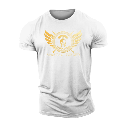Koszulka Spartan Forged Chest Emblem Gold - Gym - Ironfit PL