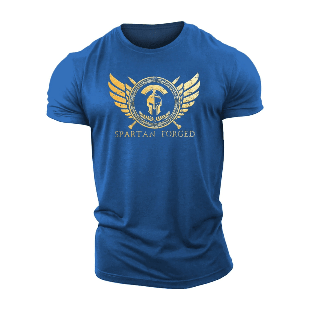 Koszulka Spartan Forged Chest Emblem Gold - Gym - Ironfit PL