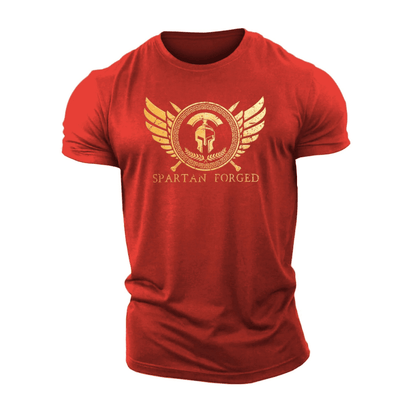 Koszulka Spartan Forged Chest Emblem Gold - Gym - Ironfit PL