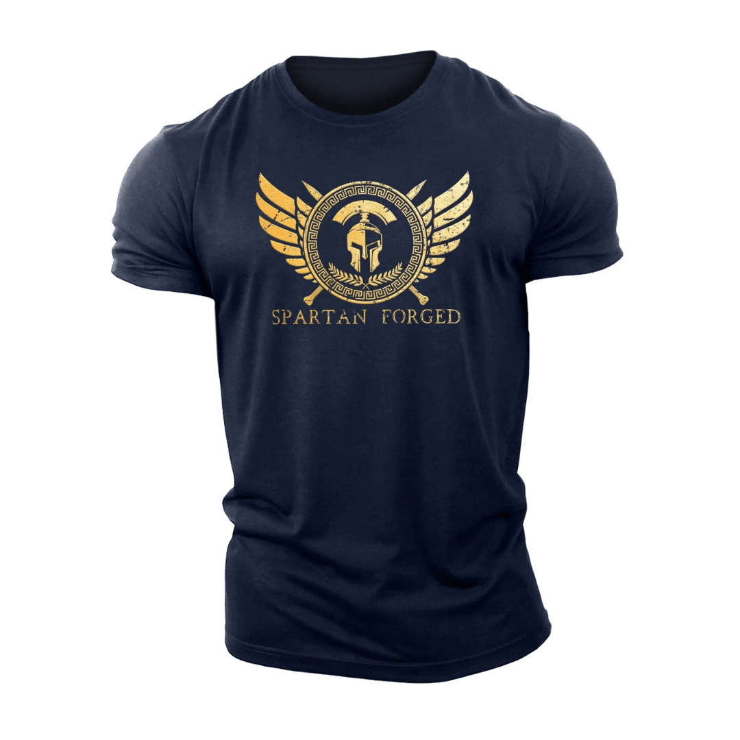 Koszulka Spartan Forged Chest Emblem Gold - Gym - Ironfit PL