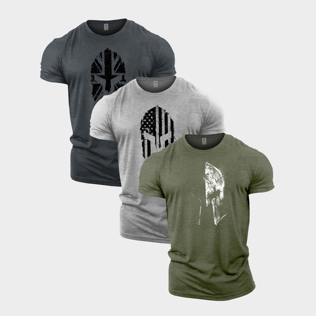 Koszulka Spartan UK, USA, Faded Gym 3 Pack - Ironfit PL