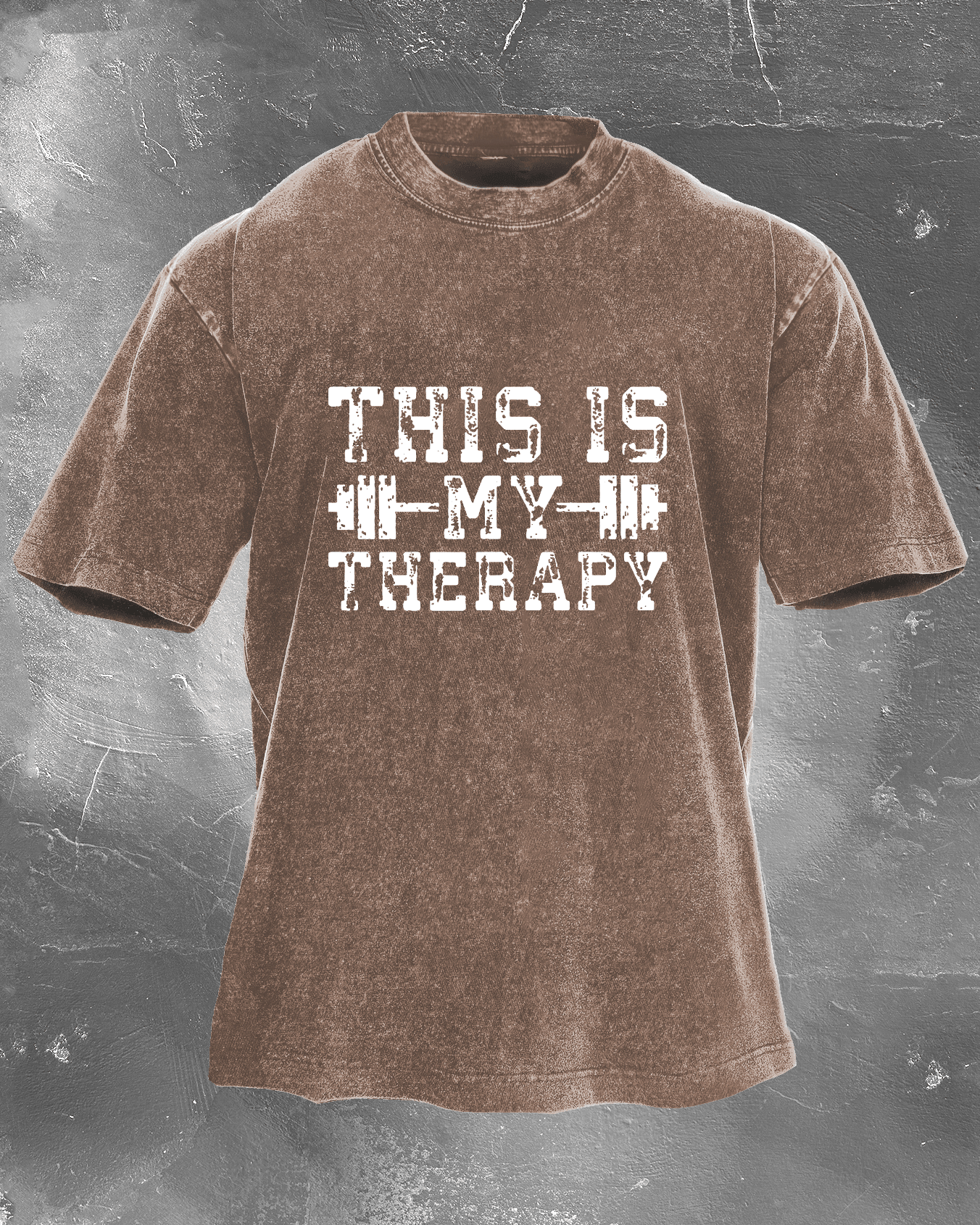 KOSZULKA THIS IS MY THERAPY WASHED - Ironfit PL