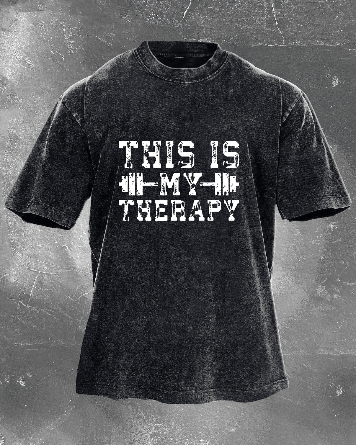 KOSZULKA THIS IS MY THERAPY WASHED - Ironfit PL