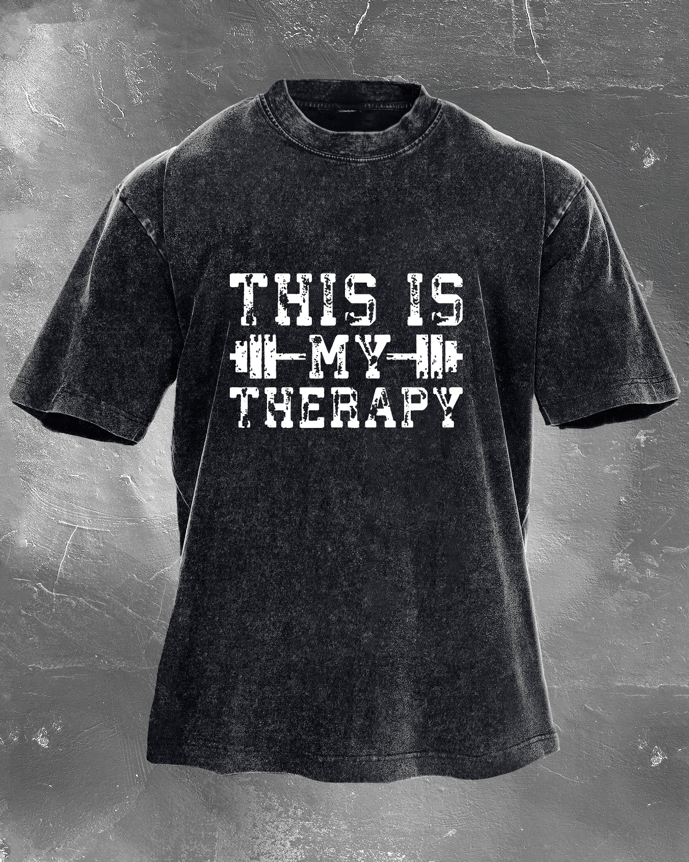 KOSZULKA THIS IS MY THERAPY WASHED - Ironfit PL