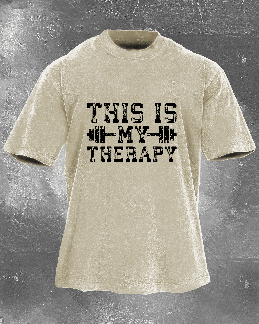KOSZULKA THIS IS MY THERAPY WASHED - Ironfit PL