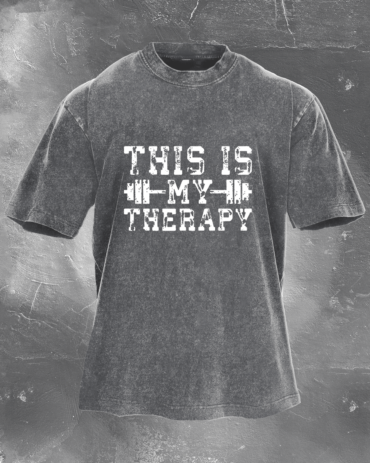 KOSZULKA THIS IS MY THERAPY WASHED - Ironfit PL