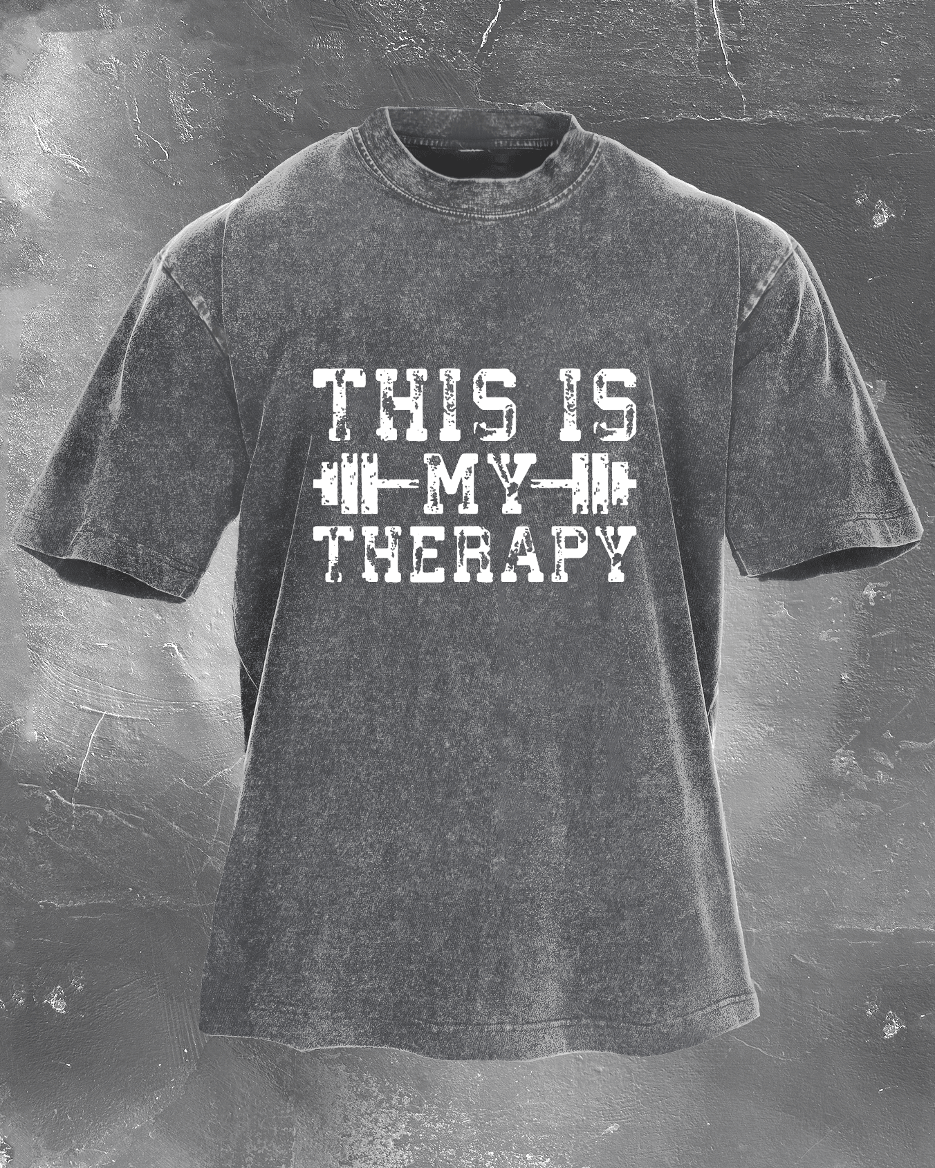 KOSZULKA THIS IS MY THERAPY WASHED - Ironfit PL