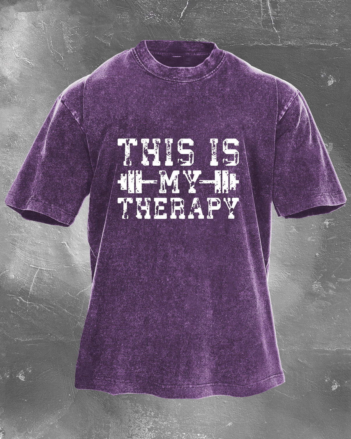 KOSZULKA THIS IS MY THERAPY WASHED - Ironfit PL