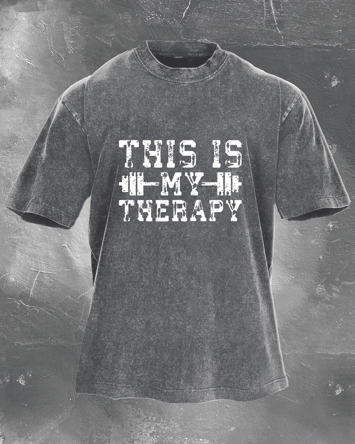 KOSZULKA THIS IS MY THERAPY WASHED - Ironfit PL