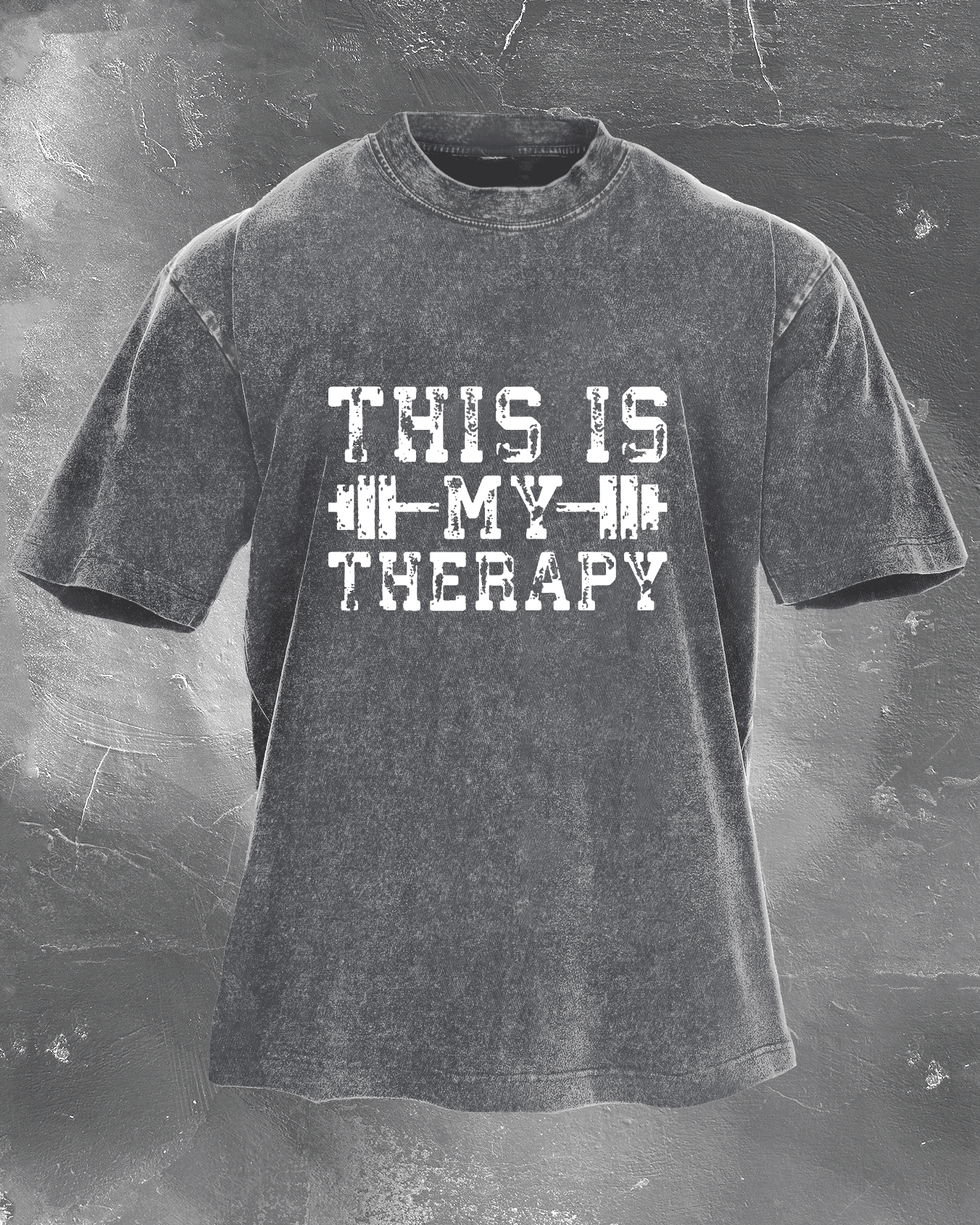 KOSZULKA THIS IS MY THERAPY WASHED - Ironfit PL
