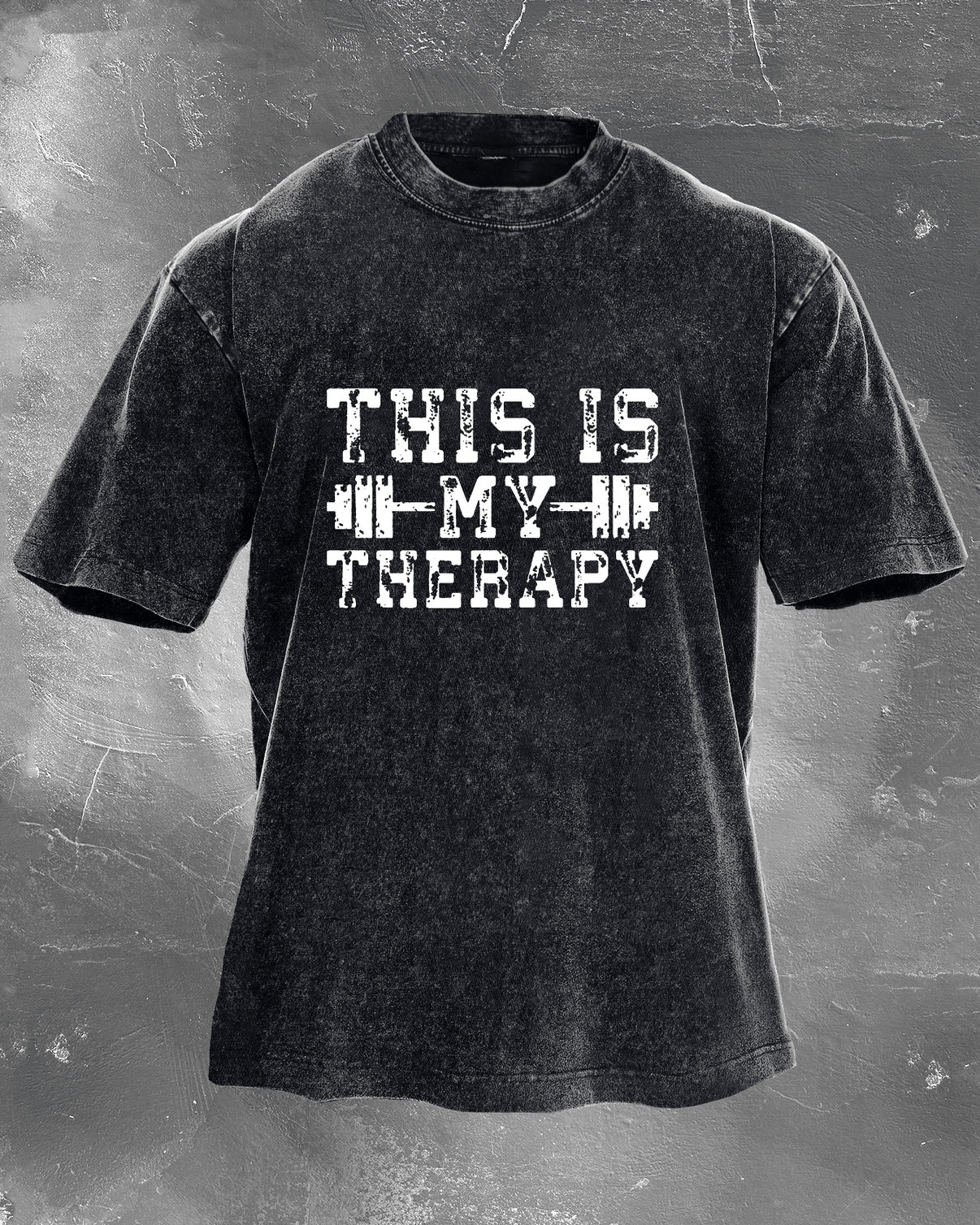 KOSZULKA THIS IS MY THERAPY WASHED - Ironfit PL