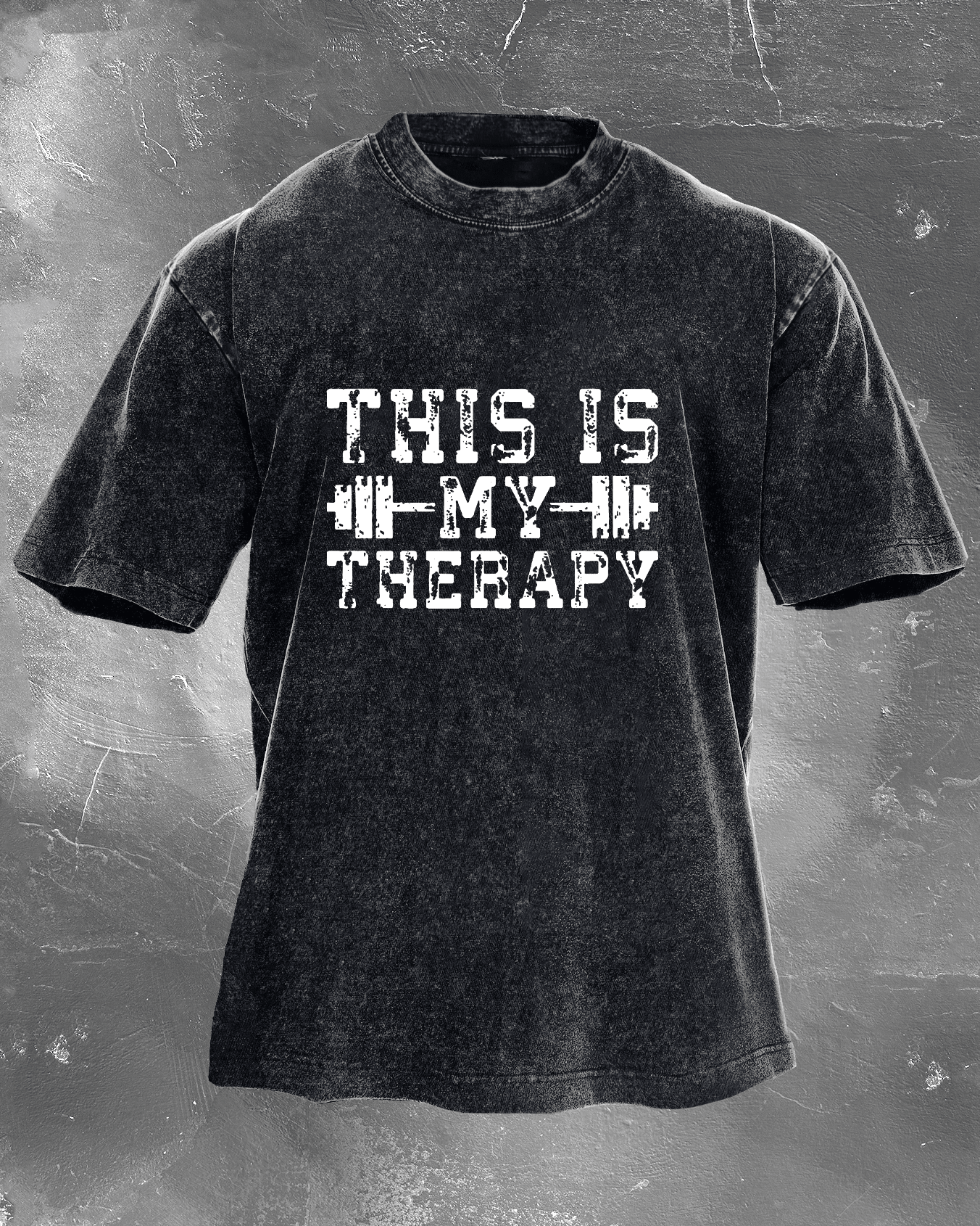 KOSZULKA THIS IS MY THERAPY WASHED - Ironfit PL