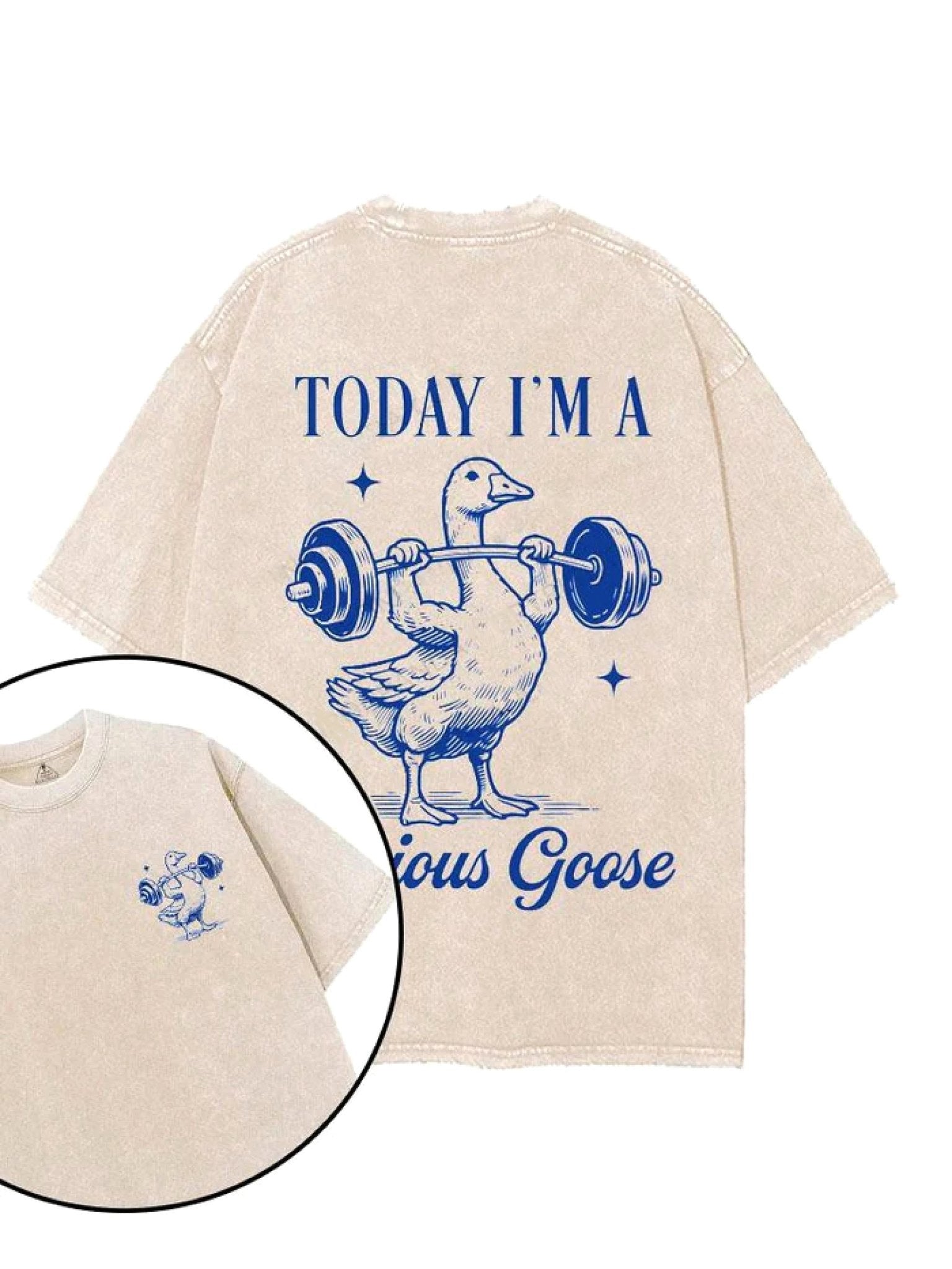 KOSZULKA TODAY I'M A SEROIUS GOOSE - Ironfit PL