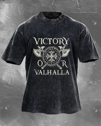 KOSZULKA VICTORY OR VALHALLA WASHED - Ironfit PL