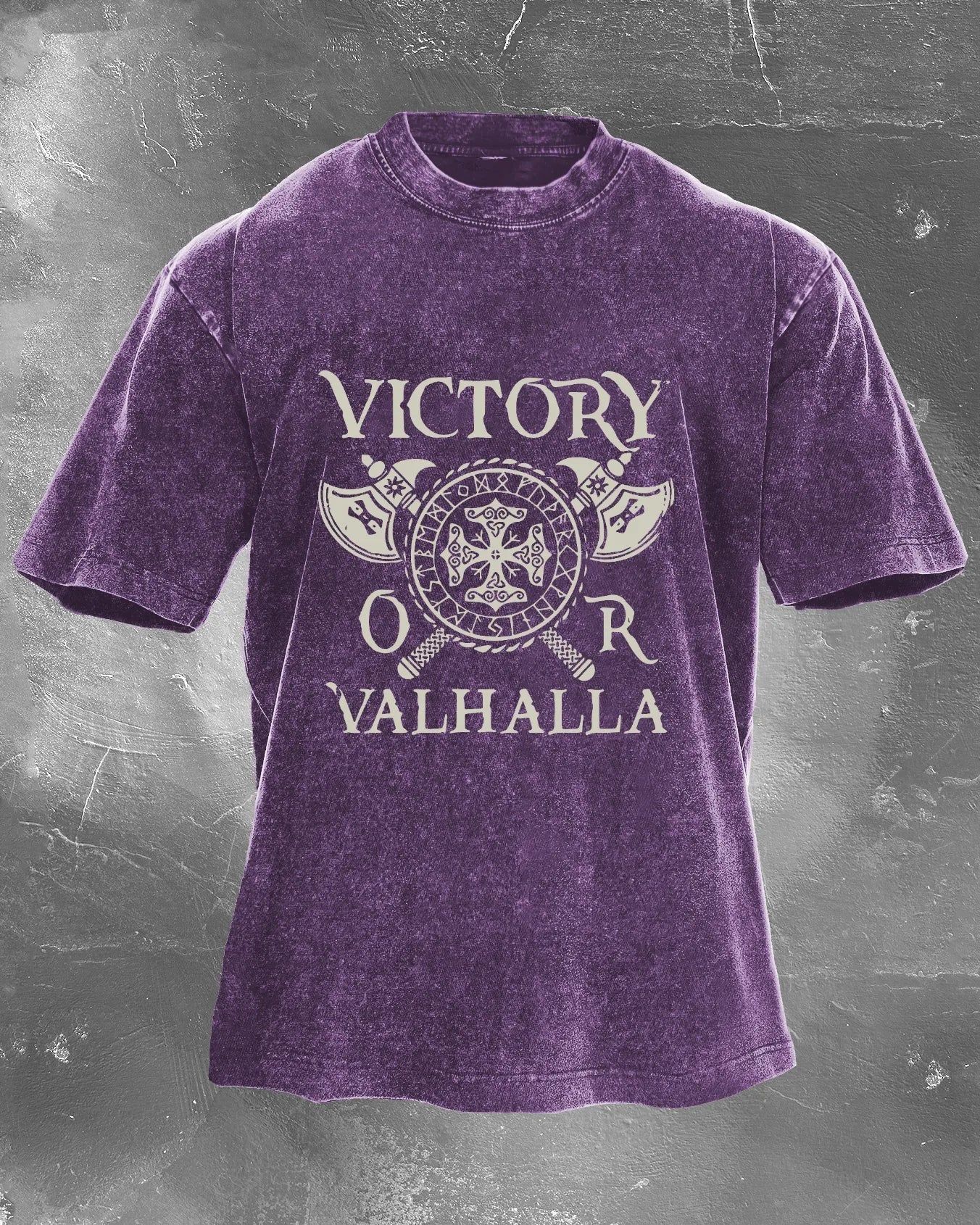 KOSZULKA VICTORY OR VALHALLA WASHED - Ironfit PL
