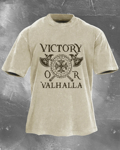 KOSZULKA VICTORY OR VALHALLA WASHED - Ironfit PL
