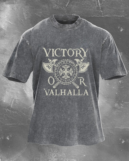 KOSZULKA VICTORY OR VALHALLA WASHED - Ironfit PL