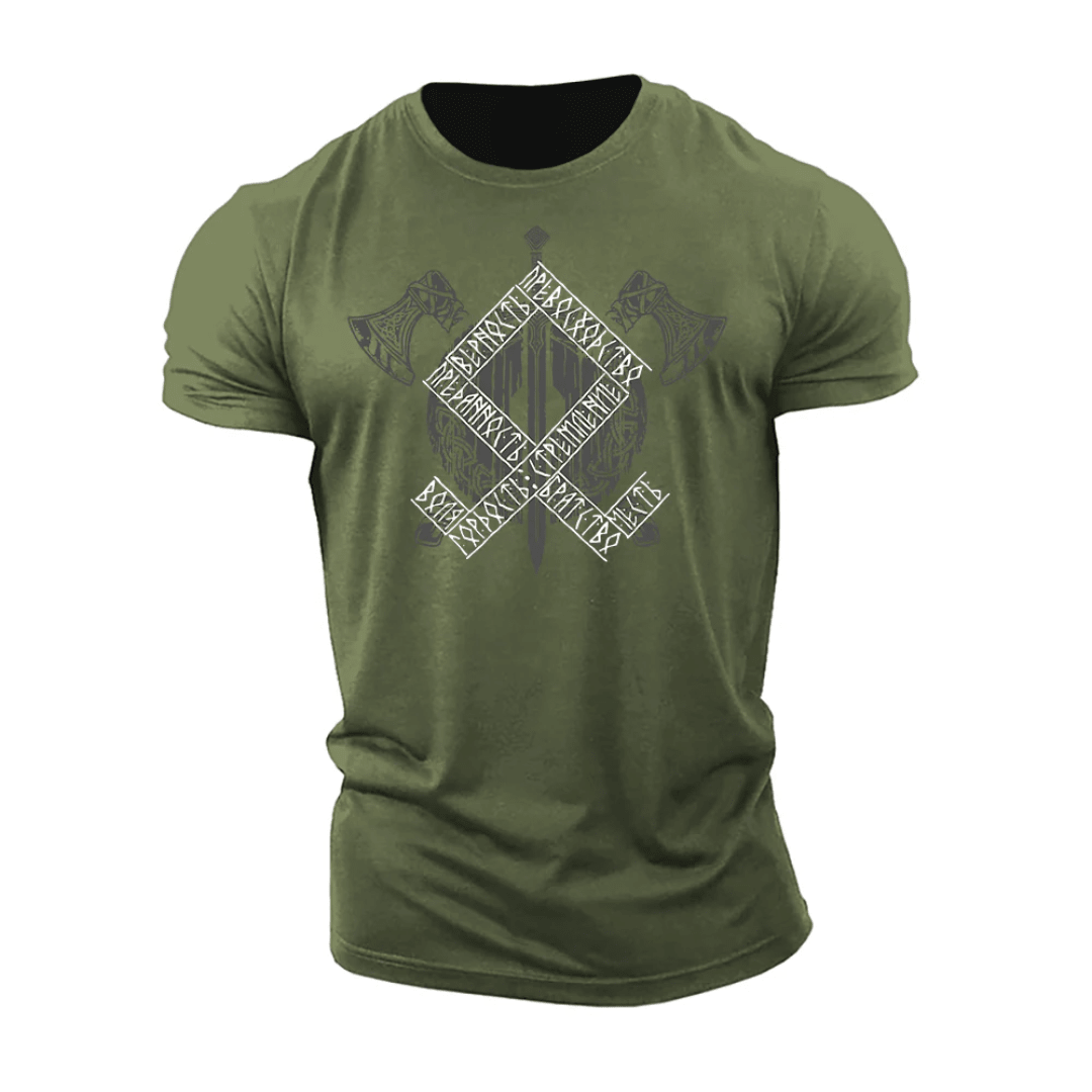Koszulka Viking Axes Runes - Ironfit PL