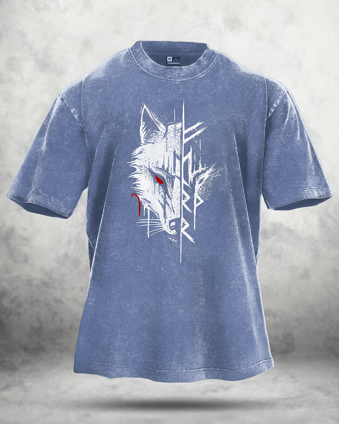KOSZULKA WOLF RED EYE WASHED - Ironfit PL