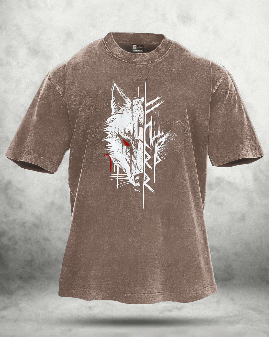 KOSZULKA WOLF RED EYE WASHED - Ironfit PL