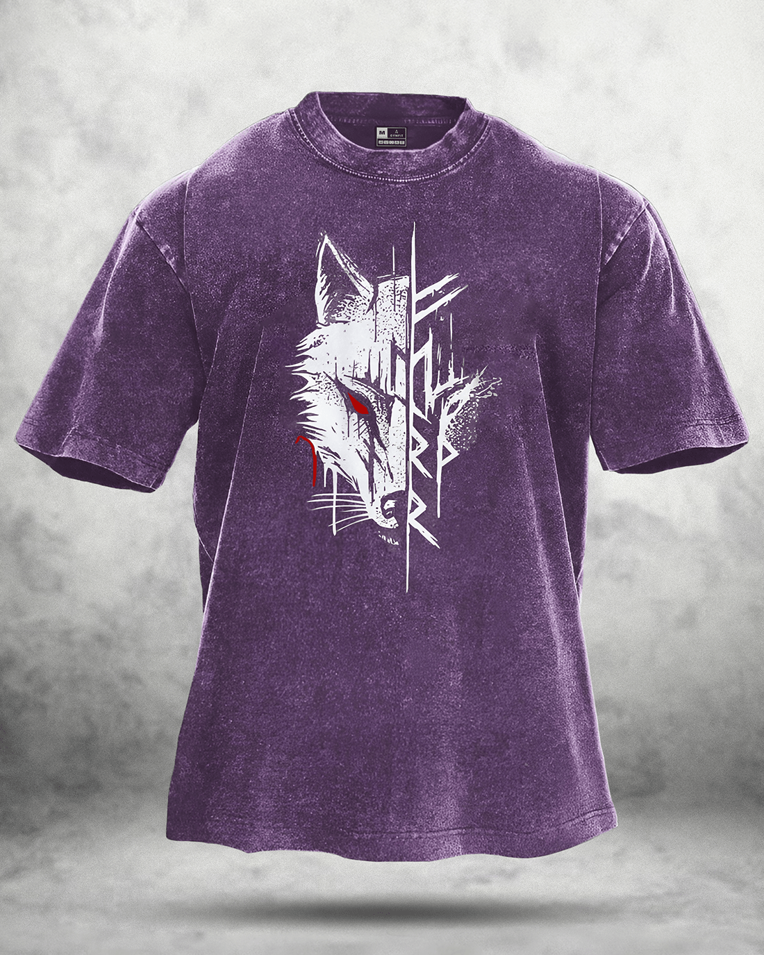 KOSZULKA WOLF RED EYE WASHED - Ironfit PL