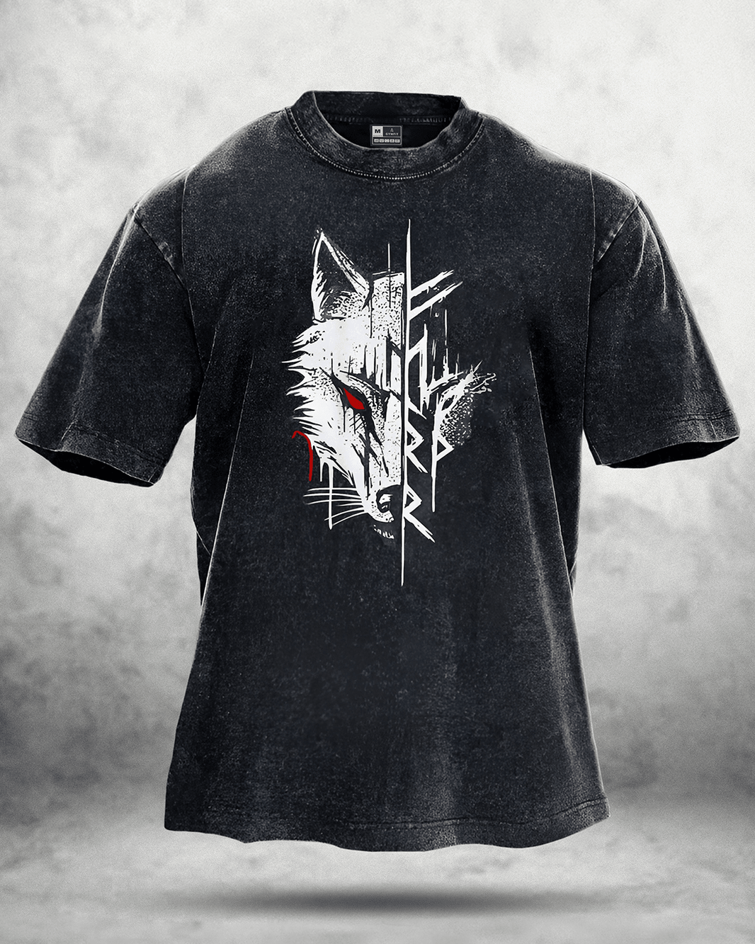 KOSZULKA WOLF RED EYE WASHED - Ironfit PL