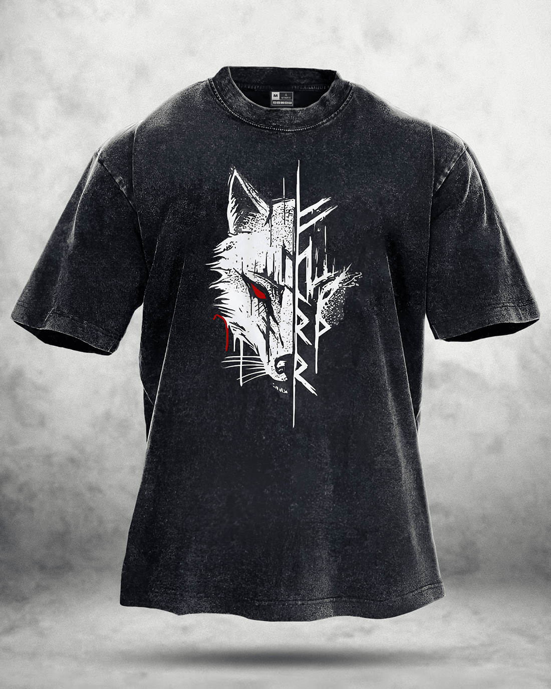 KOSZULKA WOLF RED EYE WASHED - Ironfit PL