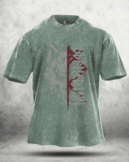 KOSZULKA WOLF RITUAL WASHED - Ironfit PL