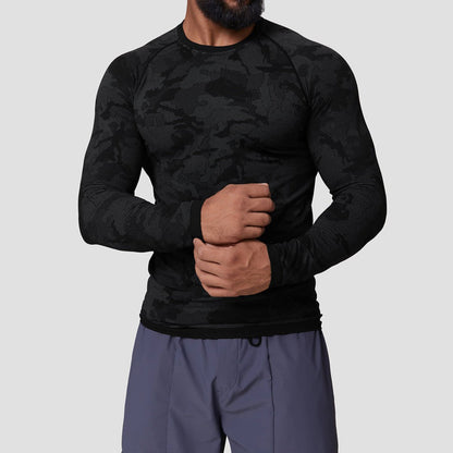 Koszulka z długim rękawem Seamless Camo Quick Dry - Ironfit PL