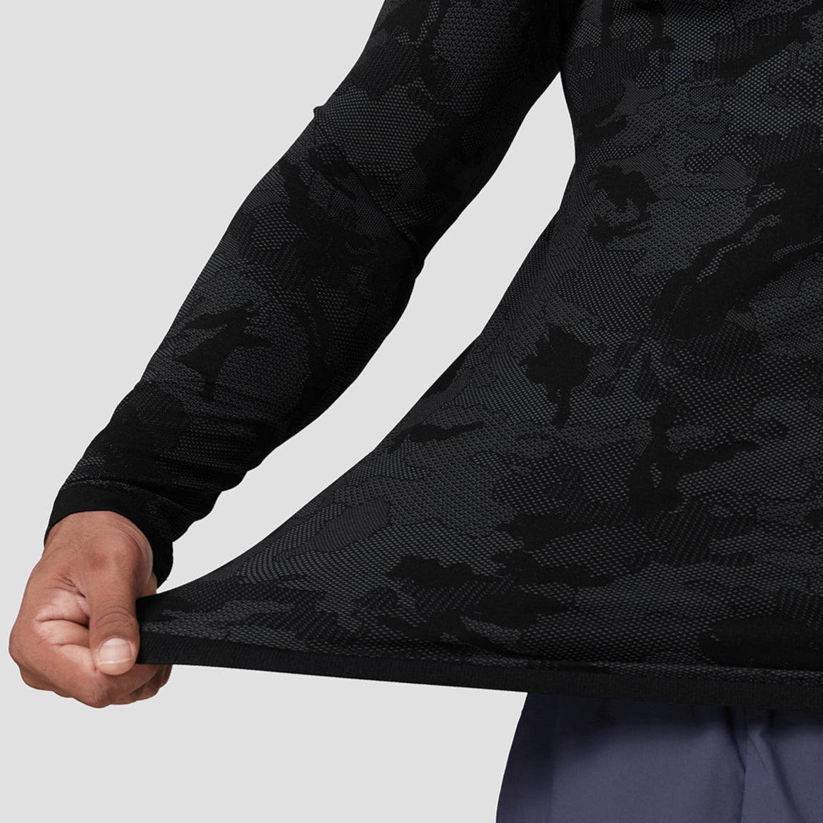 Koszulka z długim rękawem Seamless Camo Quick Dry - Ironfit PL