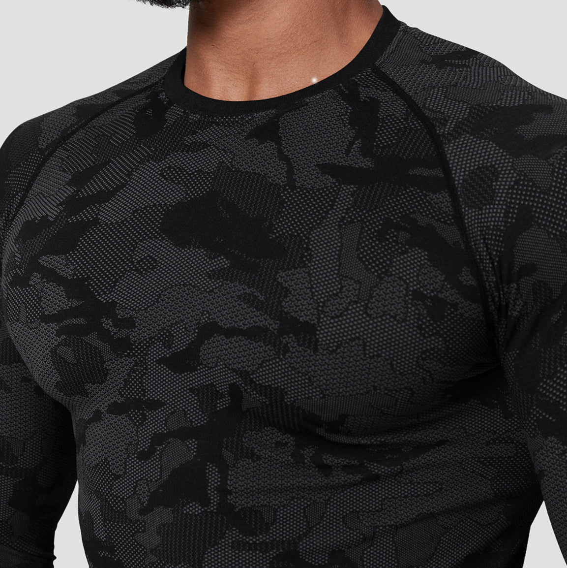 Koszulka z długim rękawem Seamless Camo Quick Dry - Ironfit PL