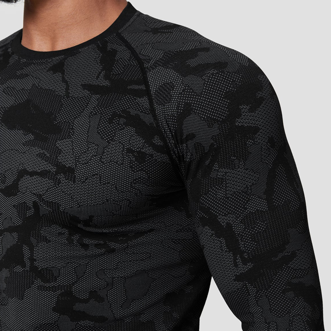 Koszulka z długim rękawem Seamless Camo Quick Dry - Ironfit PL