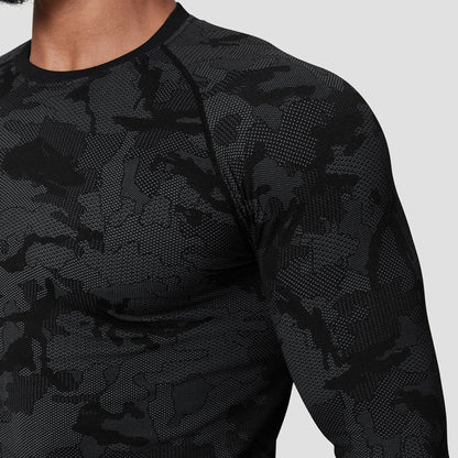 Koszulka z długim rękawem Seamless Camo Quick Dry - Ironfit PL
