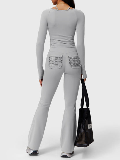 Legginsy Elise Ruffle Pocket Flare - Ironfit PL